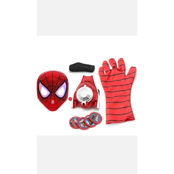 Spider-Man Light Up Mask & Gloves Blaster Set Halloween/Dress Up Shooter Marvel - Picture 2 of 7